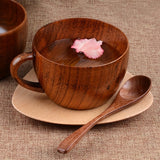 Handcrafted Wooden Coffee Mug & Spoon Set