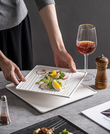 Square Stone Ceramic Dinner Plate