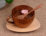 Handcrafted Wooden Coffee Mug & Spoon Set