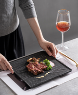 Square Stone Ceramic Dinner Plate