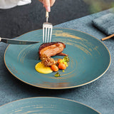 Matte Glazed Ceramic Dinner Plate