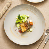 Matte Glazed Ceramic Dinner Plate