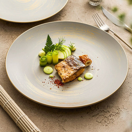 Matte Glazed Ceramic Dinner Plate
