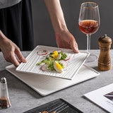Square Stone Ceramic Dinner Plate